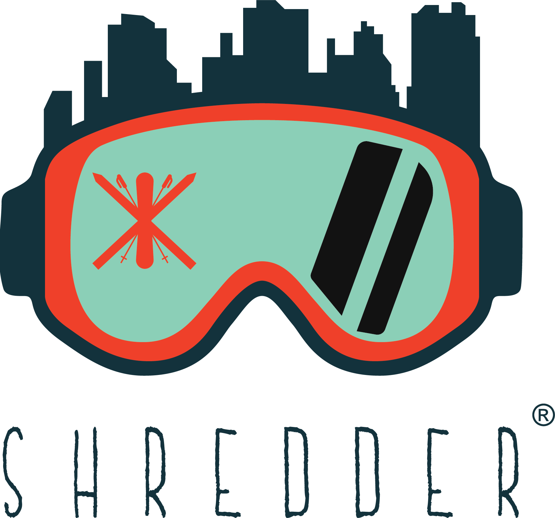 shredder ski franchise logo